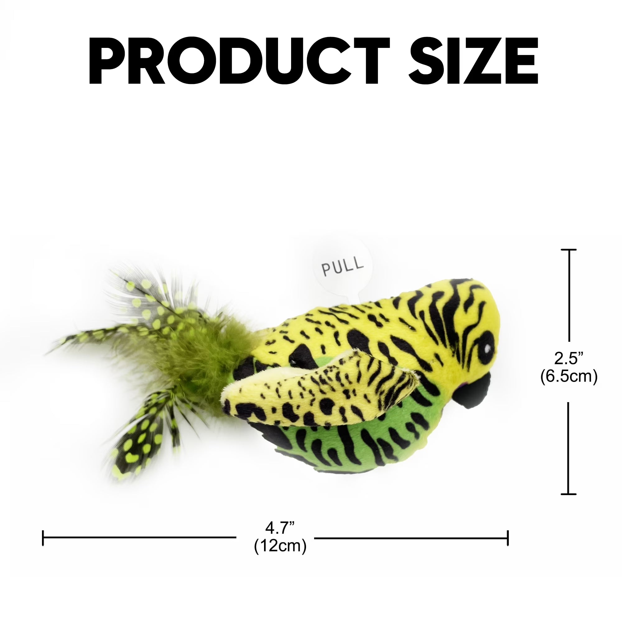 Interactive Electronic Cat Toy, Automatic Chirping Bird Toy Squeaky with Feather Tail, Melody Chaser Toy for Cats to Play Alone, Play and Squeak Kitten Toy for Boredom