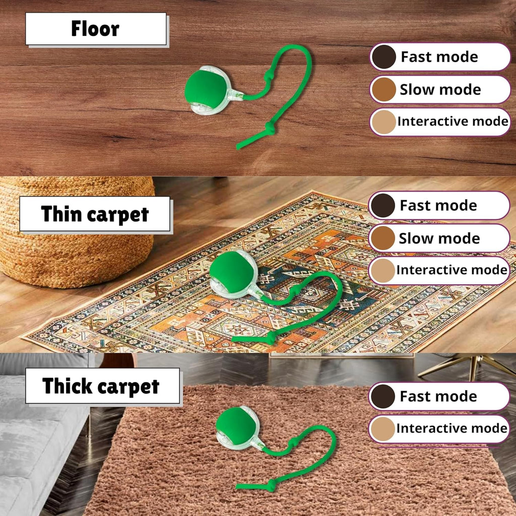 Speedy Tail 2.0 Cat Toy, 360°Automatic Rolling Ball, Smart Interactive Cat Toy, Smart Jumping Ball for Dogs