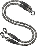 Double Dog Leash Coupler, Tandem Leash for Two Dogs, No Tangle 360° Swivel Dual